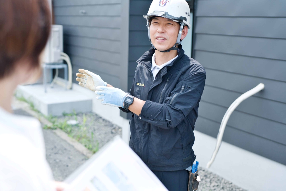 上嶋組の現場調査・打ち合わせイメージ